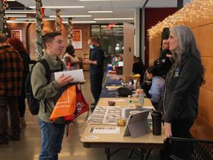 college fair in Student Learning Commons